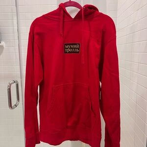 Gosha Rubchinskiy Mummy Troll Red Hoodie